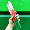  Set of 2 Pink Red Green Tapered Candle | Aesthetic Unscented Candle Sticks Holiday Table Decor