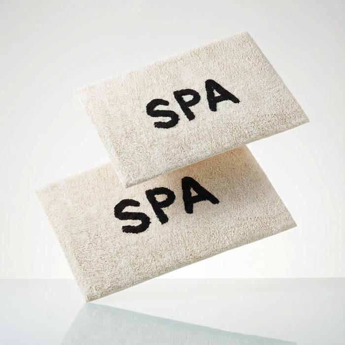 Set of 2 Spa Bath Mat | Soft Cotton Bathroom Rug | 20" x 30"