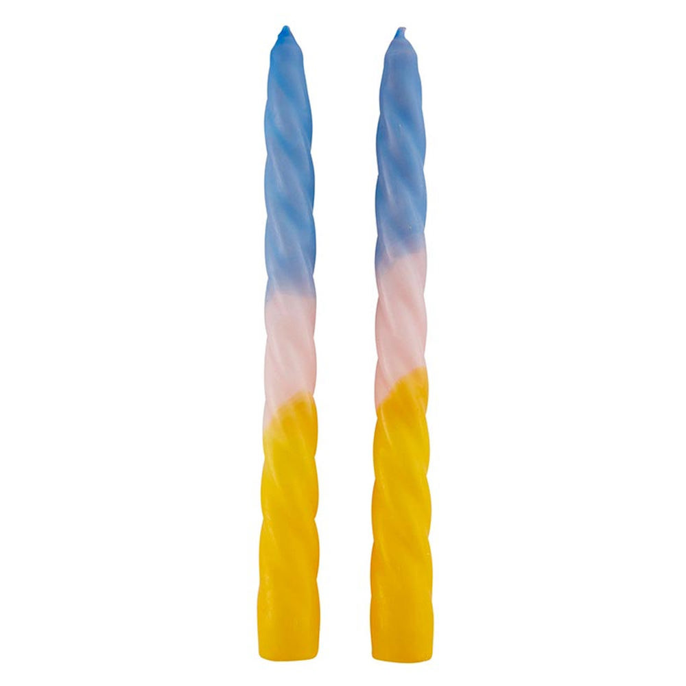 Taper Candles Set of 2 - Ombre, Pastel, Rainbow, Spiral, Holiday - 9" Candle Sets