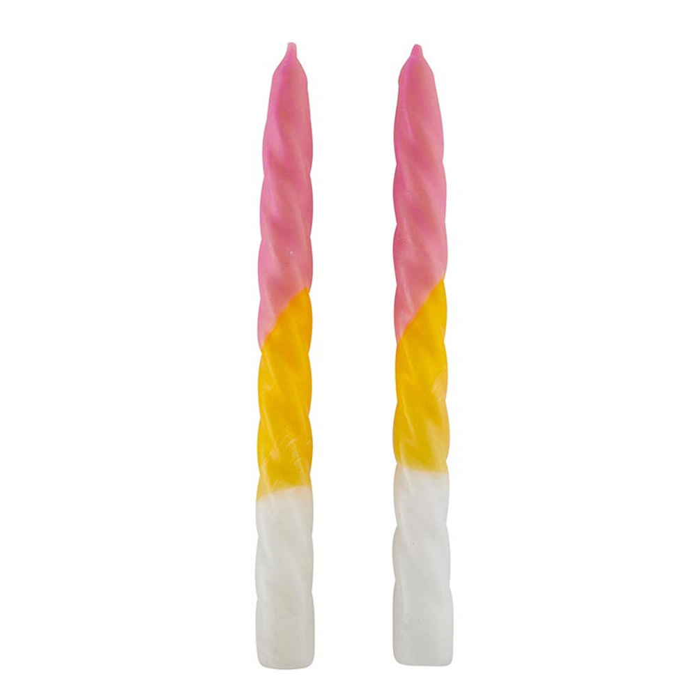 Taper Candles Set of 2 - Ombre, Pastel, Rainbow, Spiral, Holiday - 9" Candle Sets