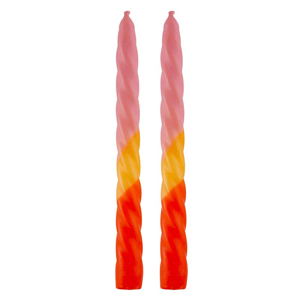 Taper Candles Set of 2 - Ombre, Pastel, Rainbow, Spiral, Holiday - 9" Candle Sets