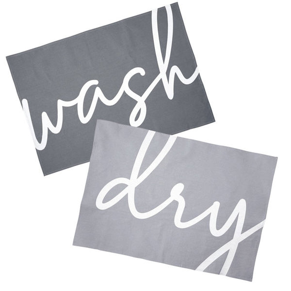 Set of 2 Wash Dry Boxed Tea Towels | Flour Sack Cotton