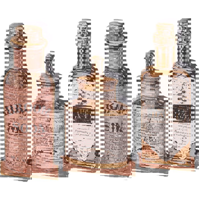 Potion Bottles Wooden Spooky Decor | Apothecary Standing Vintage Decor | Halloween 