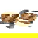 Set of 3 Seagrass Round Chakas Basket Set | Rustic Home Office Storage Eco-Friendly Woven Storage Basket Sets – Closet, Bathroom & Pantry Organizers