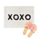  Set of 2 XOXO Bath Mat | Soft Cotton Indoor Rug | 20" x 30"