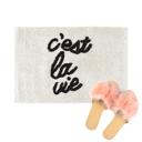  Set of 3 Soft Cotton Bath Mat Bundle | 20" x 30" Rug