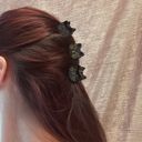  Set of 3 Mini Black Cat Hair Claws | Hair Claw Clips in Giftable Pouch | Spooky Halloween Barrette Clip Set