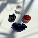  Set of 4 Mini Spooky Hair Claws | Halloween Hair Claw Clip Set in Giftable Pouch | Bat, Pumpkin, Cat, Ghost