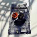  Set of 4 Mini Spooky Hair Claws | Halloween Hair Claw Clip Set in Giftable Pouch | Bat, Pumpkin, Cat, Ghost