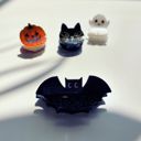  Set of 4 Mini Spooky Hair Claws | Halloween Hair Claw Clip Set in Giftable Pouch | Bat, Pumpkin, Cat, Ghost