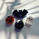  Set of 4 Mini Spooky Hair Claws | Halloween Hair Claw Clip Set in Giftable Pouch | Bat, Pumpkin, Cat, Ghost