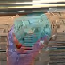  Set of 6 Fancy Another Roly Poly Blue Tinted Glass  | 13 oz.