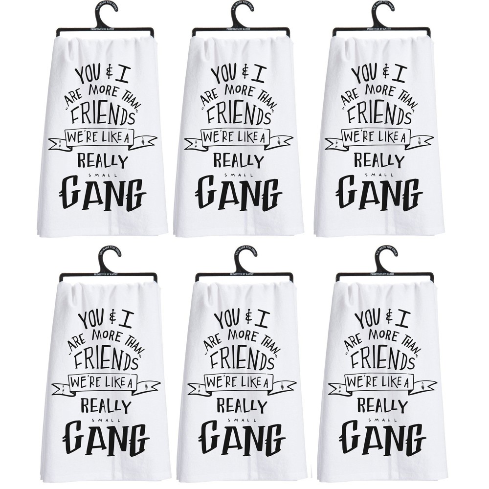 You & I Are More Than Friends, We're Like a Really Small Gang Funny Snarky Dish Cloth Towel | Gift for Her