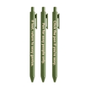  Sexy People Pen Set 🌹 | Gel Click Pen Gift Set | 3 Pens in Olive Green