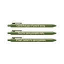  Sexy People Pen Set 🌹 | Gel Click Pen Gift Set | 3 Pens in Olive Green