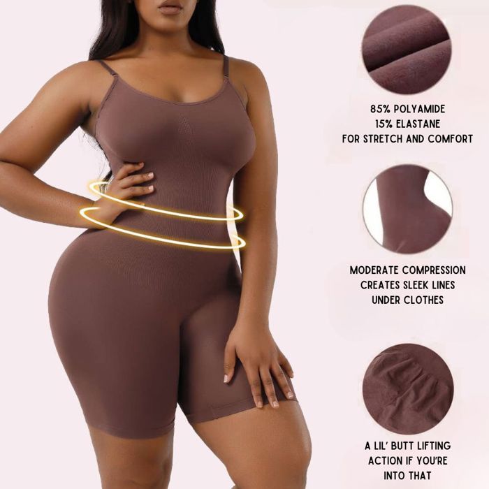 Shapewear Playsuit Seamless Bodysuit [Available in Beige or Black] Sizes SM-XXL