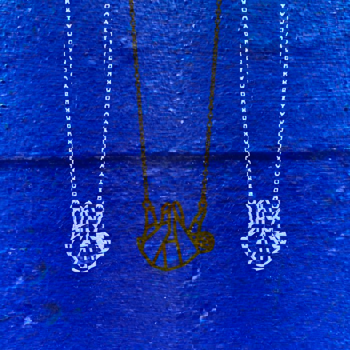 Gold Shiny Lazy Sloth Necklace in a Gift Box