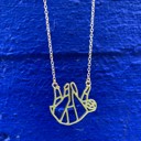  Gold Shiny Lazy Sloth Necklace in a Gift Box