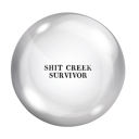  Shit Creek Survivor Glass Dome Paperweight | Paper Document Holder | Desk Organizer Ornament