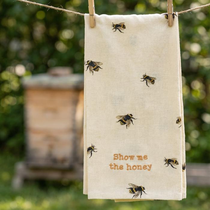 Animal Puns Embroidered Tea and Dish Towels | Linen Novelty Kitchen Towels