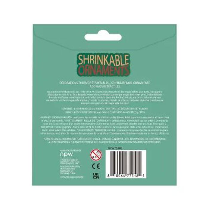 Shrinkable Christmas Ornaments Kit - DIY Holiday Craft Activity for Kids or Adults