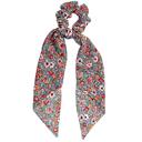 July Floral Silky Scarf Pony Holder | Scrunchie Hair Band Accessories for Long Hair Ponytail |  Gift for Her