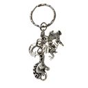  Silver Unicorn Fantasy Charms Lightweight Keychain in Silver