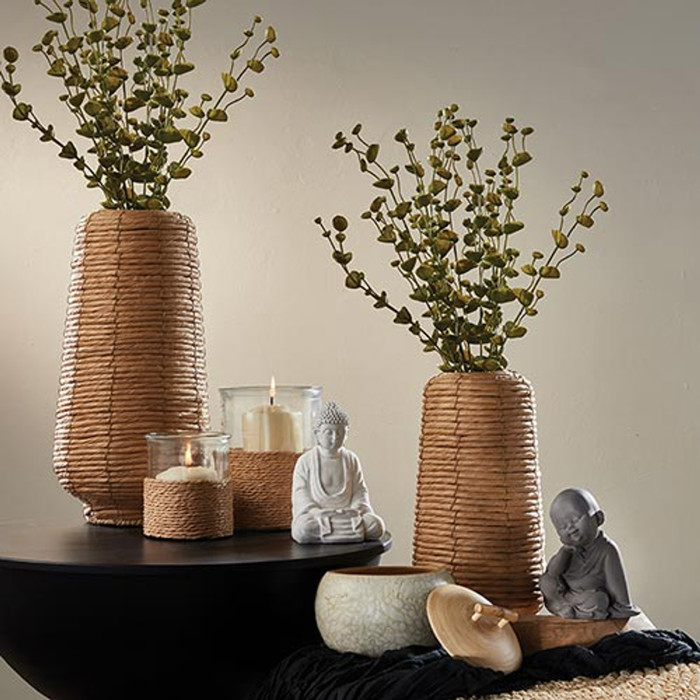 Sitting Buddha Cement Statue | Modern Home & Office Decor Accent | 6"