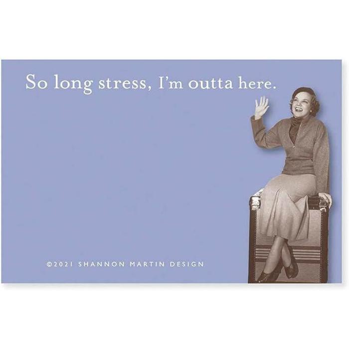 Funny Retro Ladies Sticky Notes | Stocking Stuffer Cute Quotes Gift for Her