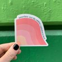 Somewhere Over the Rainbow Capitalism is Dead in Pink Individual Vinyl Stickers for Water Bottle, Tumbler, Laptop Case - Funny and Cute Designs