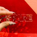  Spare Acrylic Keychain | Clear Word Shaped Key Holder | 3.5"L x 1"H