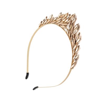 Speakeasy Tiara Headband in Gold and Champagne Gems