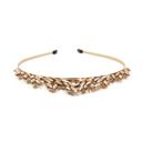  Speakeasy Tiara Headband in Gold and Champagne Gems