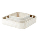  Square Wooden Tray Set | Set of 3 Decorative Serving Tray