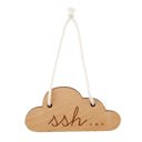 Ssh Cloud-Shaped Hanging Wood Sign Baby Gifts - Clothes and Toys Ages 0-12 Months, Snapshirts, Hats, Pants, Dolls