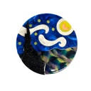  Starry Night Van Gogh Inspired Acetate Large Format Pin Brooch
