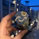  Starry Night Van Gogh Inspired Acetate Large Format Pin Brooch