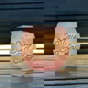  Stay Cozy Roly Poly Blush Pink Ombre Wine Glass  | 13 oz. | Fall Christmas Snowflake Hygge Themed Small Wine Glass