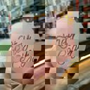  Stay Cozy Roly Poly Blush Pink Ombre Wine Glass  | 13 oz. | Fall Christmas Snowflake Hygge Themed Small Wine Glass