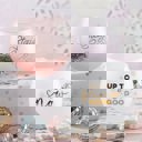  Stay Cozy Roly Poly Blush Pink Ombre Wine Glass  | 13 oz. | Fall Christmas Snowflake Hygge Themed Small Wine Glass