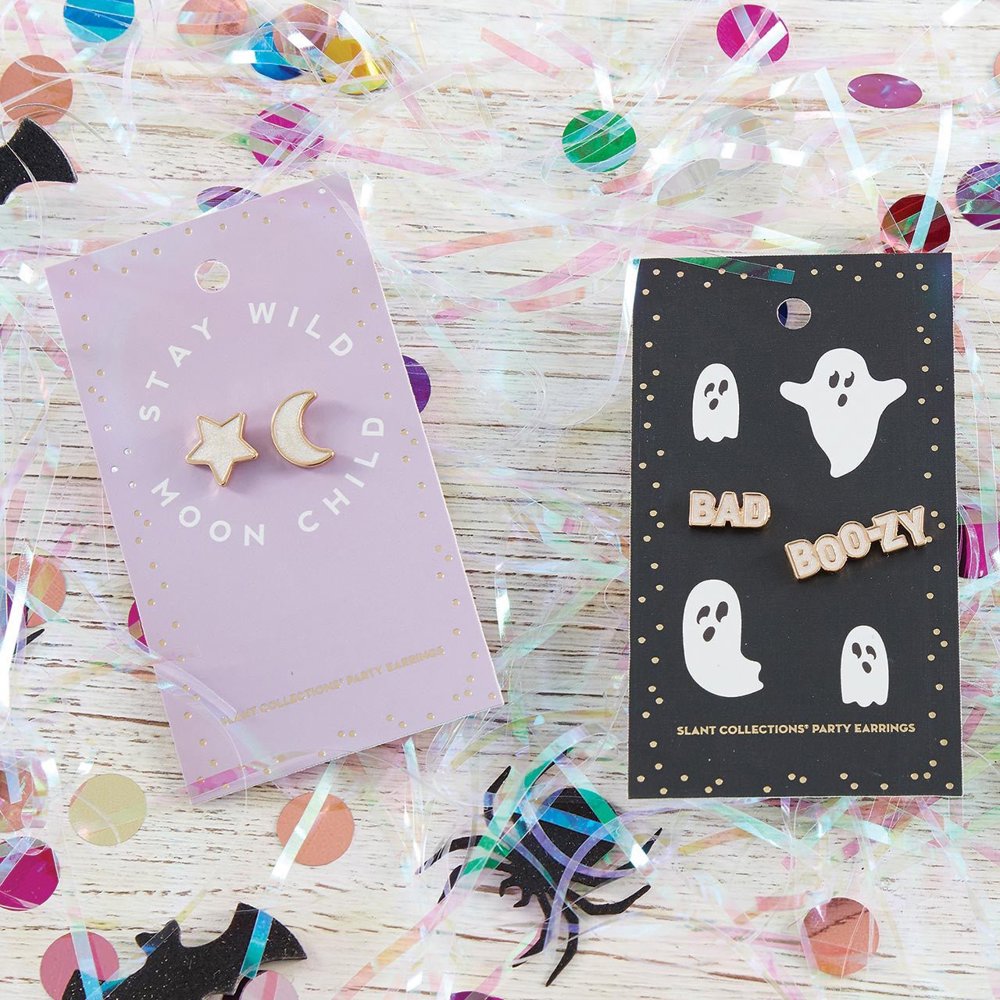 Halloween Earrings on Giftable Cards for Boo Baskets, Gifts, Spooky Fun