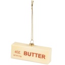  Stick of Butter Glass Holiday Ornament | Christmas Tree Decor | 4" x 2.25"