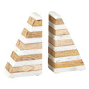  Stylish Marble And Wood Bookend Shelf and Table Décor