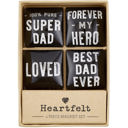Super Dad Square Glass Magnet Set in a Gift Box Father's Day Jane Exclusive Extravaganza