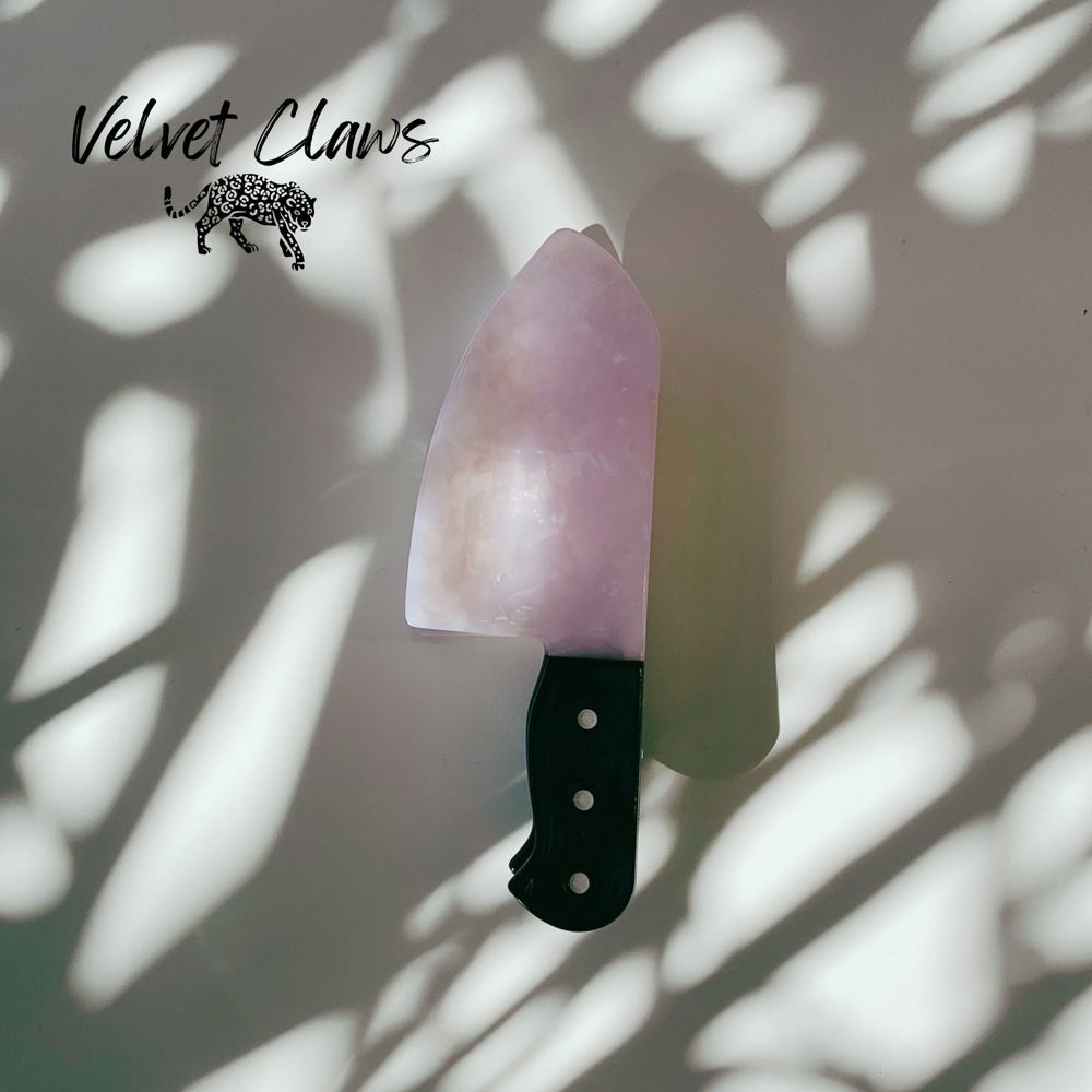 Sword Wife Dagger Hair Claw in White Quartz Acetate