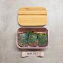  Take Out Bamboo Lunch Box in Blush Pink | Eco-Friendly and Sustainable | 7.5" x 5" x 2"