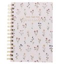  Take Time For Yourself Dainty Floral Spiral Hard Cover Journal | 160 Ruled Pages Spiral-bound Notebook | 6.25"x 8.25"