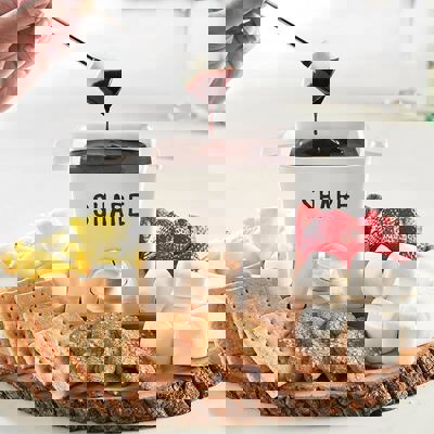 Tea Light Mini Fondue Pot Set for 2 | Giftable Cheese and Chocolate Warmer Bowl Gift Set with Mini Forks