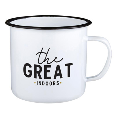 The Great Indoors Enamel Gift Mug | 24oz Camp Mug | Gift for Coffee Lovers