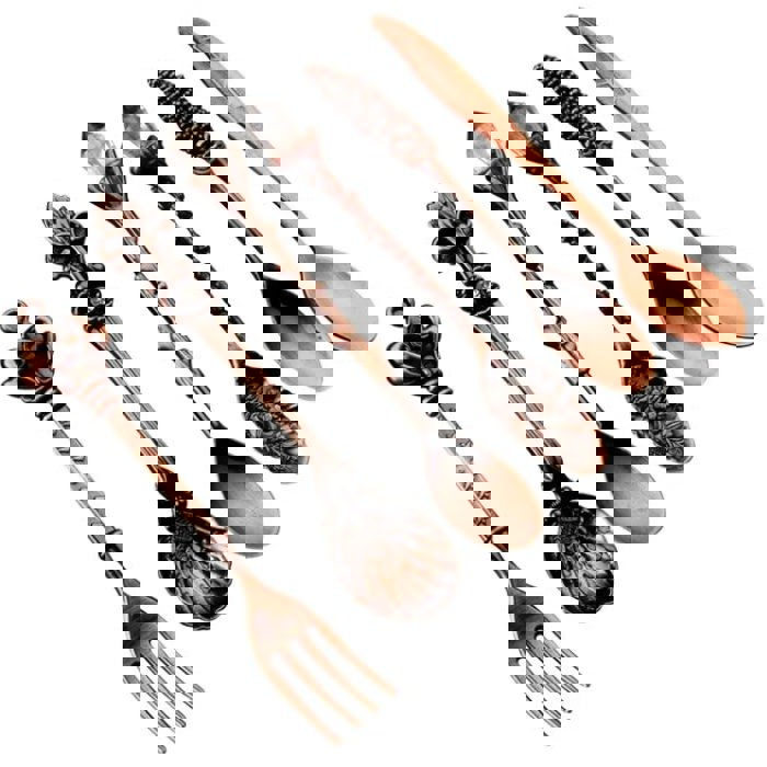 The Queen's Royal Beverage Spoons and Itty-Bitty Fork | In Antique Bronze or Silver